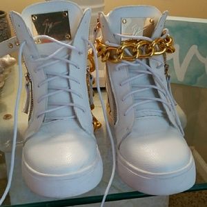 White Wedge Sneakers